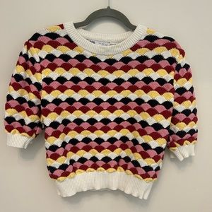 Zara M cropped knit top, worn once.
